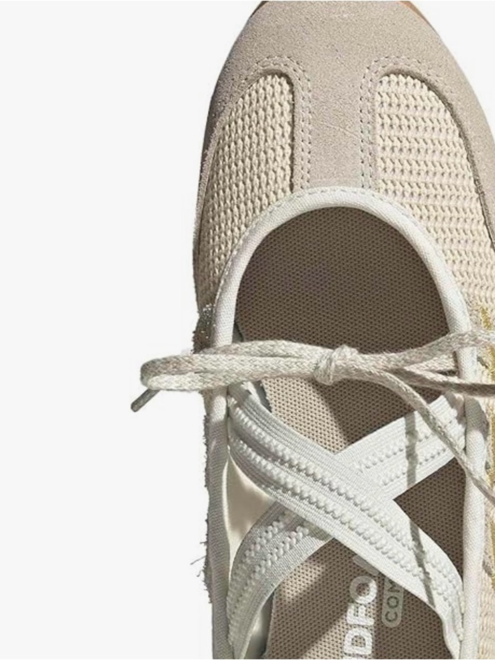 adidas Cream & Pale Yellow Mesh Ballet Sneakers - Picture 5 of 7